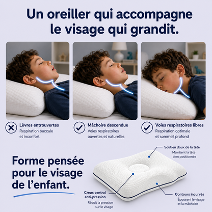 Oreiller Postural pour Enfants™ — Un alignement sain pendant le sommeil pour les enfants en pleine croissance