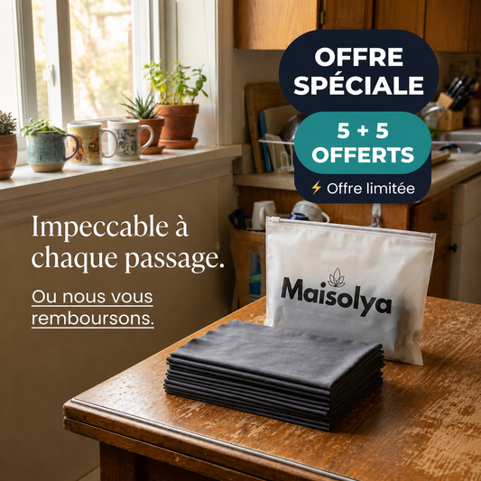 Lot de 5 Lavettes Microfibre Zérotrace™