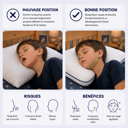 Oreiller Postural pour Enfants™ — Un alignement sain pendant le sommeil pour les enfants en pleine croissance
