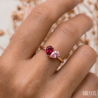 Bague Veria vue de profil, placage or 18 carats sur acier inoxydable 316L