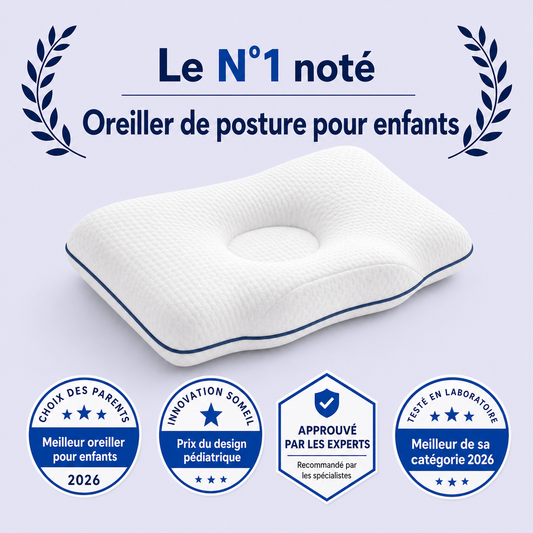 Oreiller Postural pour Enfants™ — Un alignement sain pendant le sommeil pour les enfants en pleine croissance
