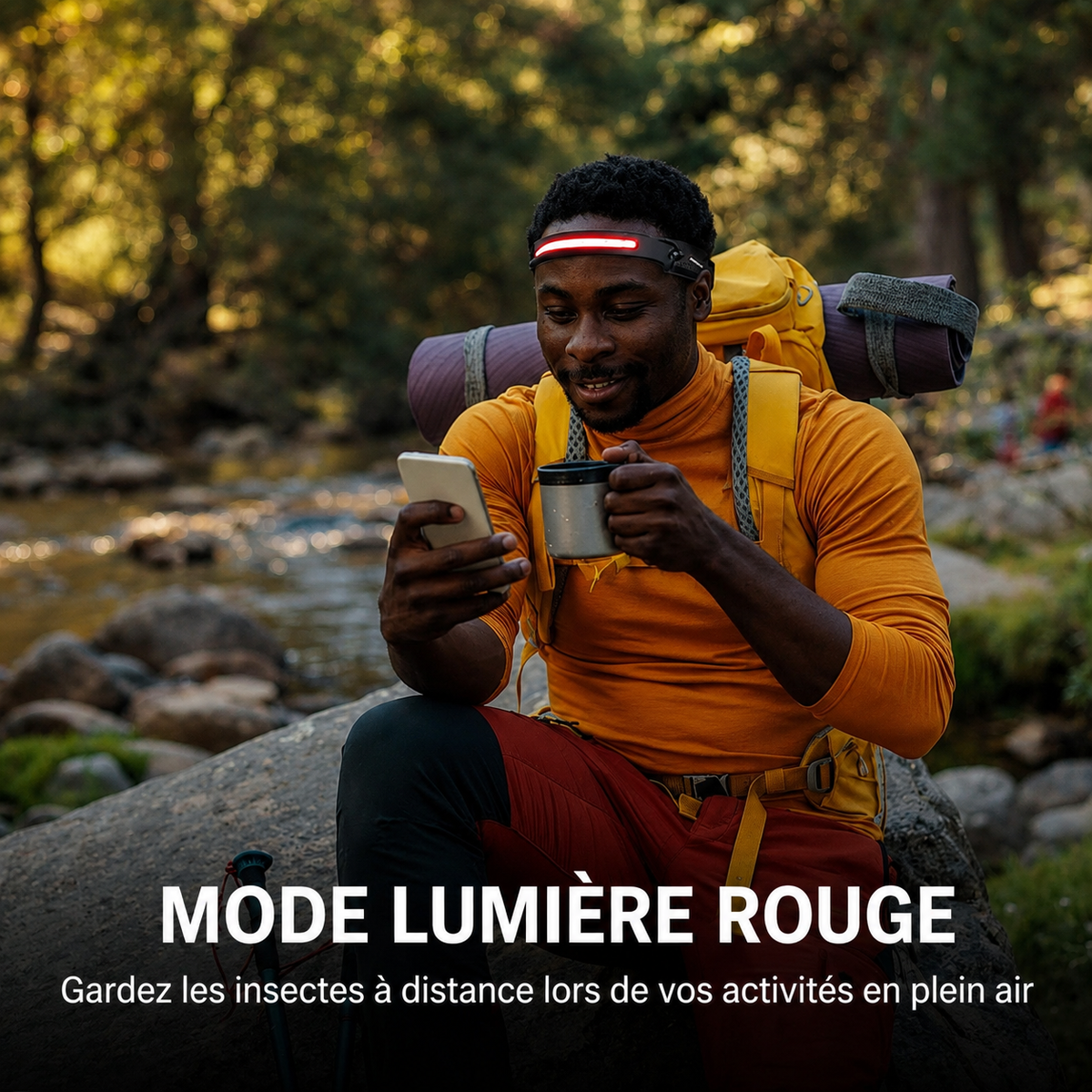 LUMEO™ — Lampe frontale LED rechargeable 350 lumens, USB-C
