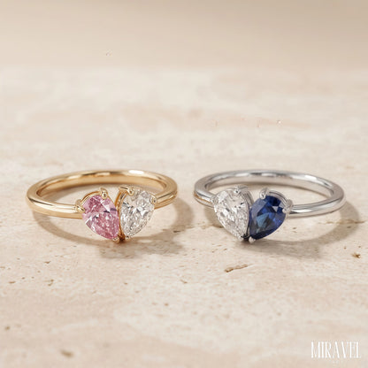 Détail de la finition de la bague Veria