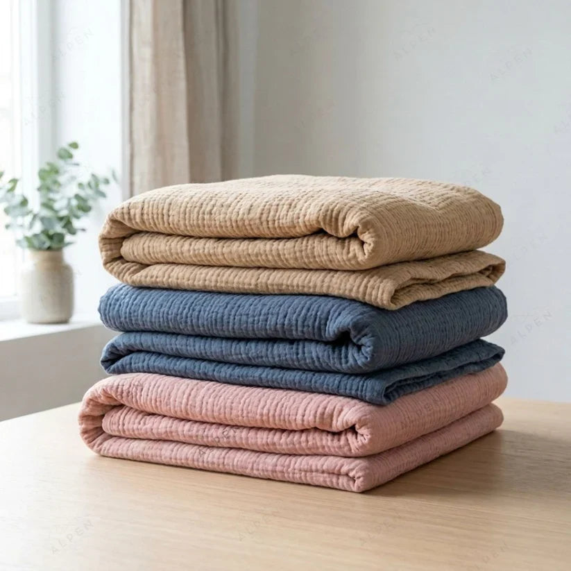 Mousselia™ – La couverture en mousseline de coton qui vous enveloppe de douceur