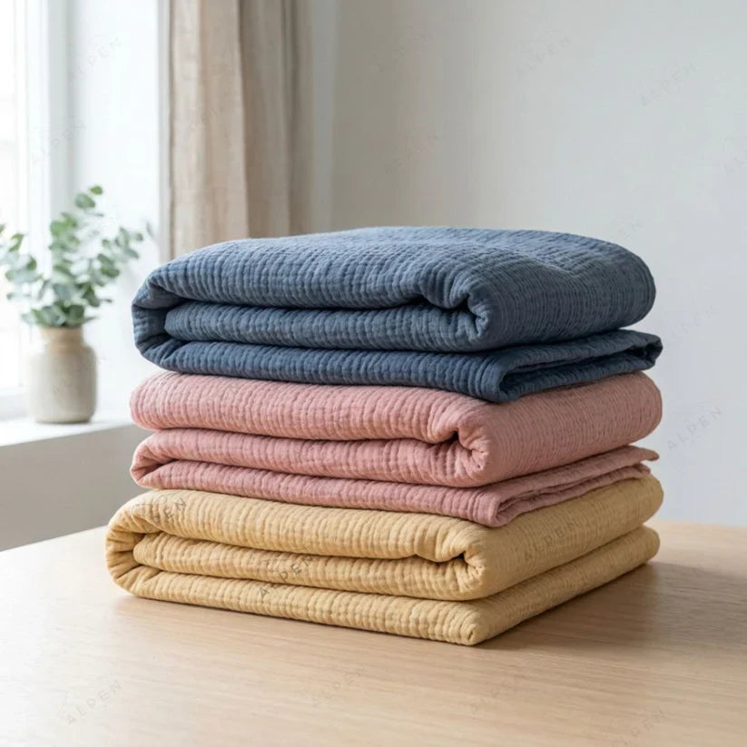 Mousselia™ – La couverture en mousseline de coton qui vous enveloppe de douceur
