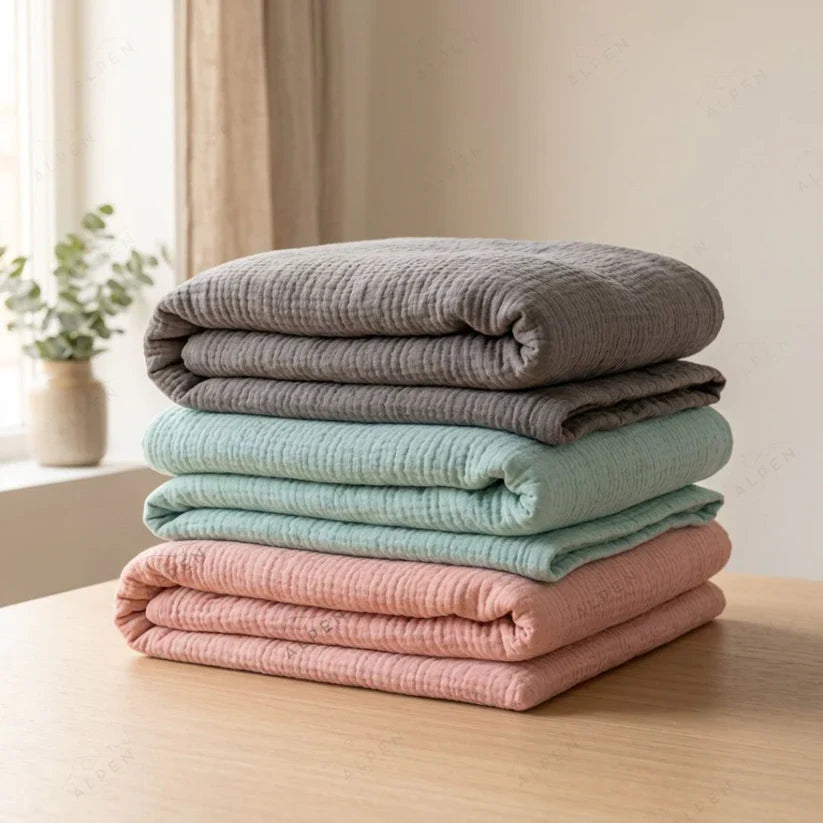 Mousselia™ – La couverture en mousseline de coton qui vous enveloppe de douceur