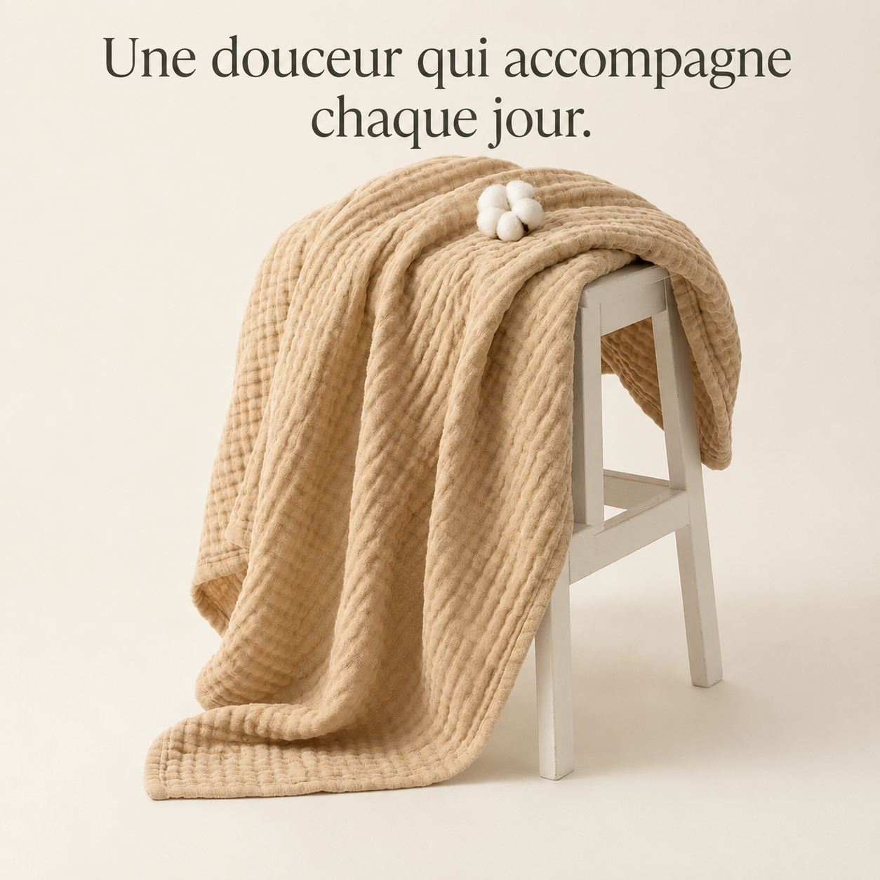 Mousselia™ – La couverture en mousseline de coton qui vous enveloppe de douceur