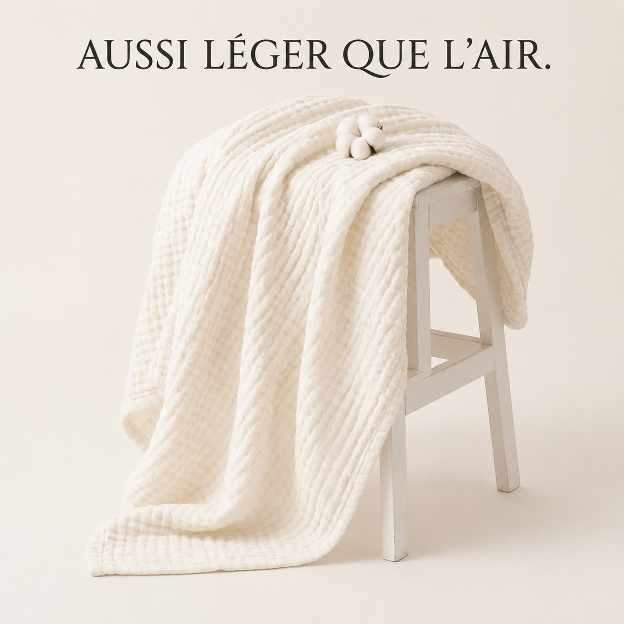 Mousselia™ – La couverture en mousseline de coton qui vous enveloppe de douceur