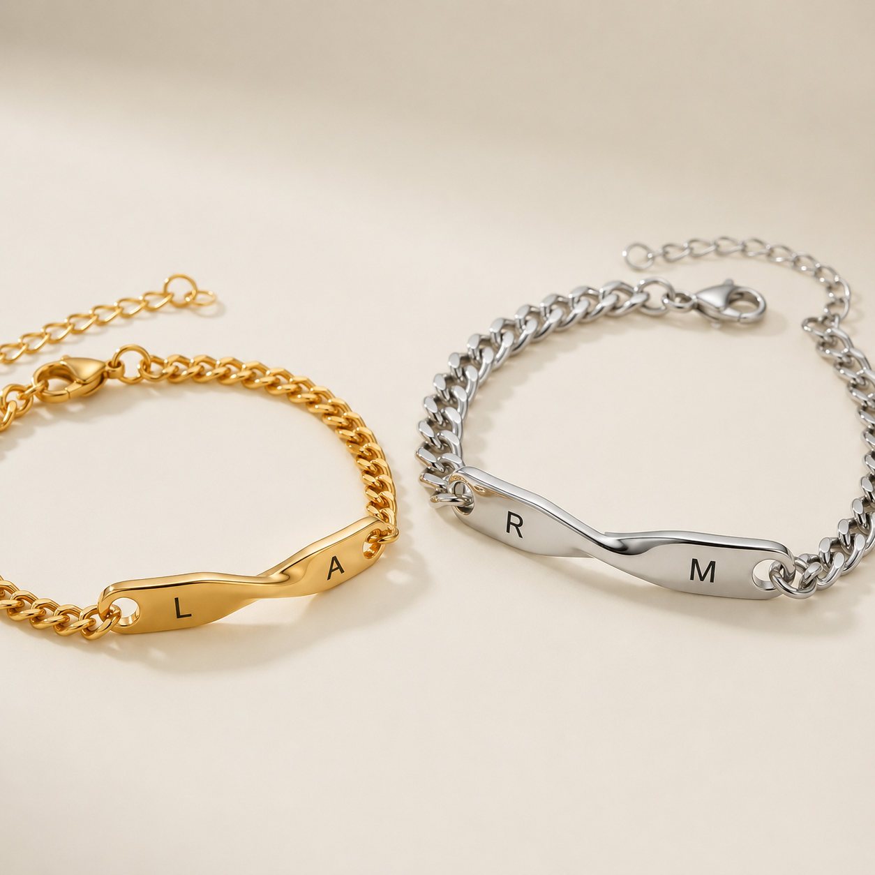 Bracelet duo - Le meilleur cadeau à personnaliser