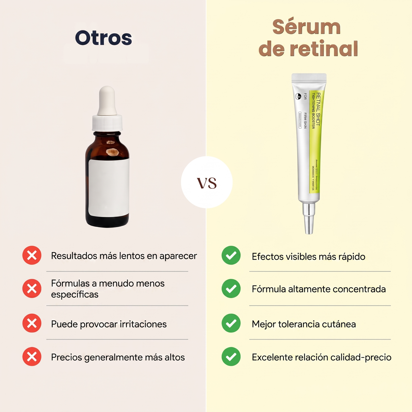 Sérum de retinal vs otros