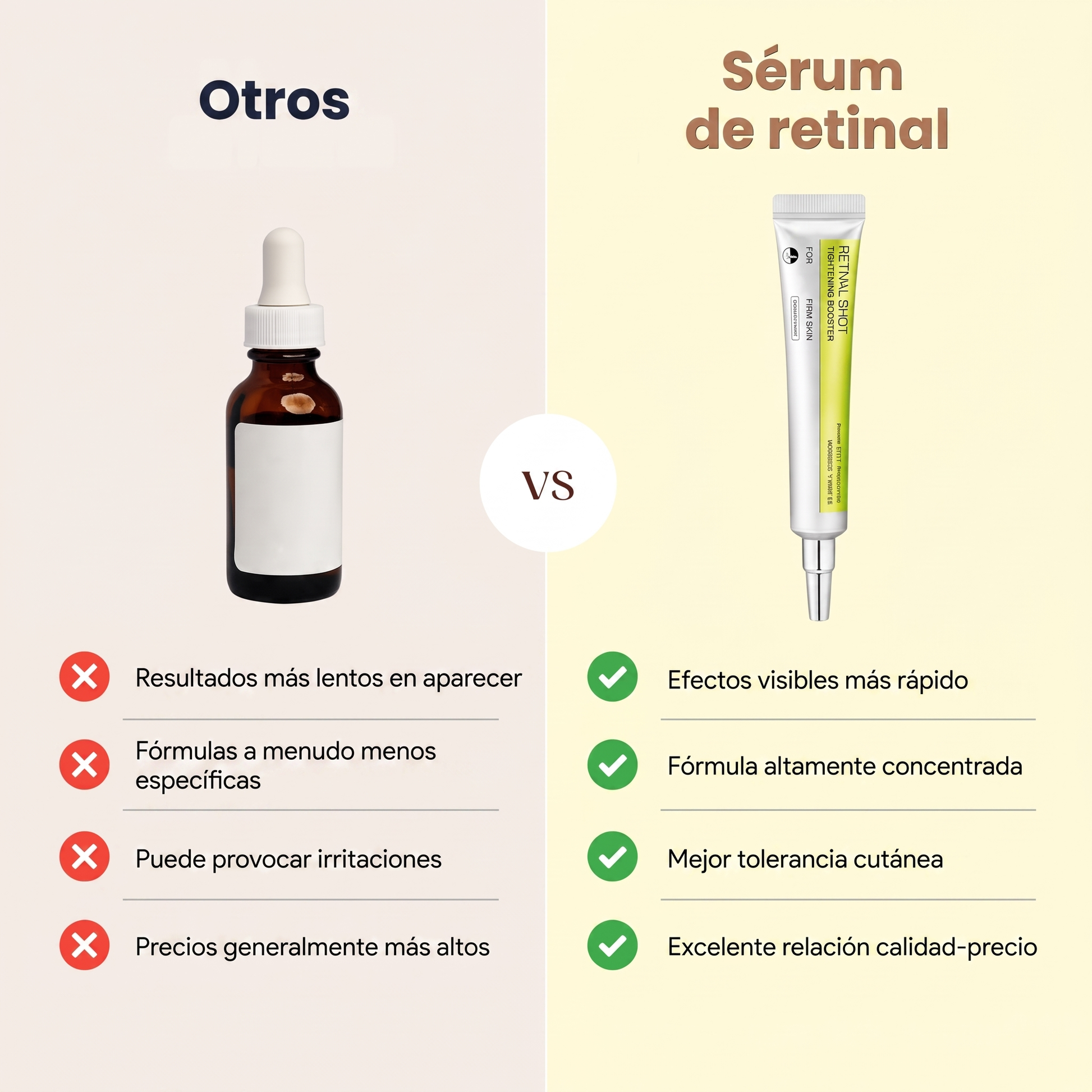 Sérum de retinal vs otros