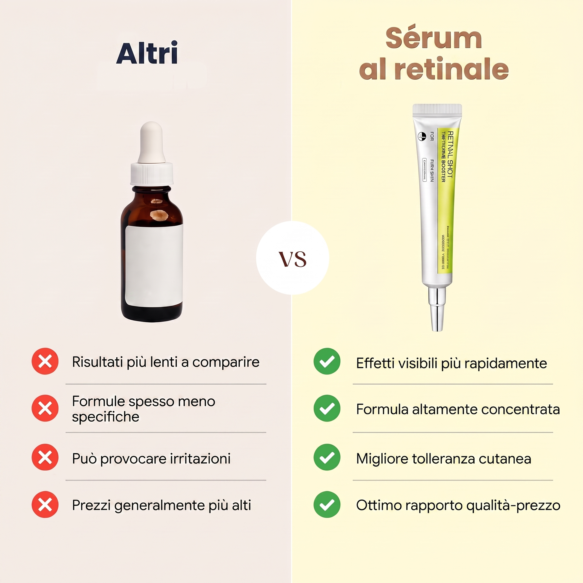 Sérum al retinale vs altri
