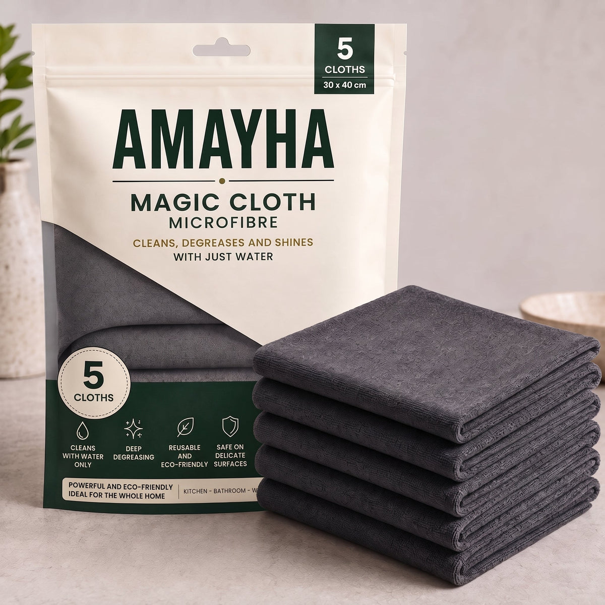 Amayha Magic Cloth microfibre - pack of 5 - 30x40 cm