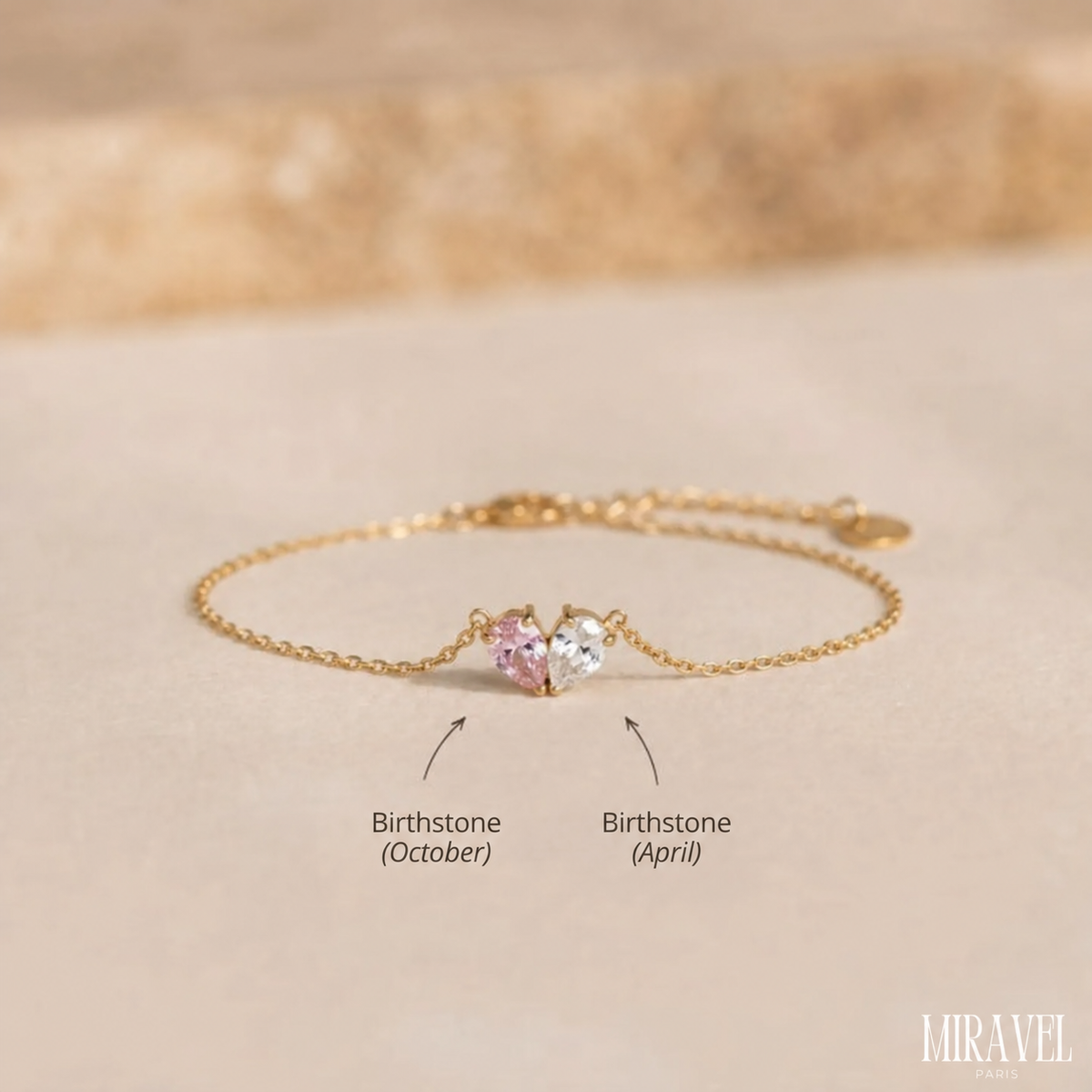 Combinaisons de pierres de naissance sur la bague Veria